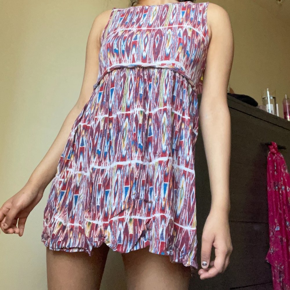 Forever 21 Patterned Tribal Sleeveless Dress